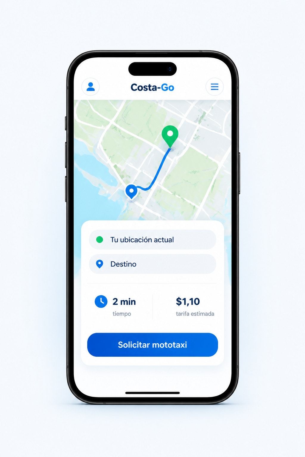 Teléfono completo con la experiencia de pasajero Costa-Go